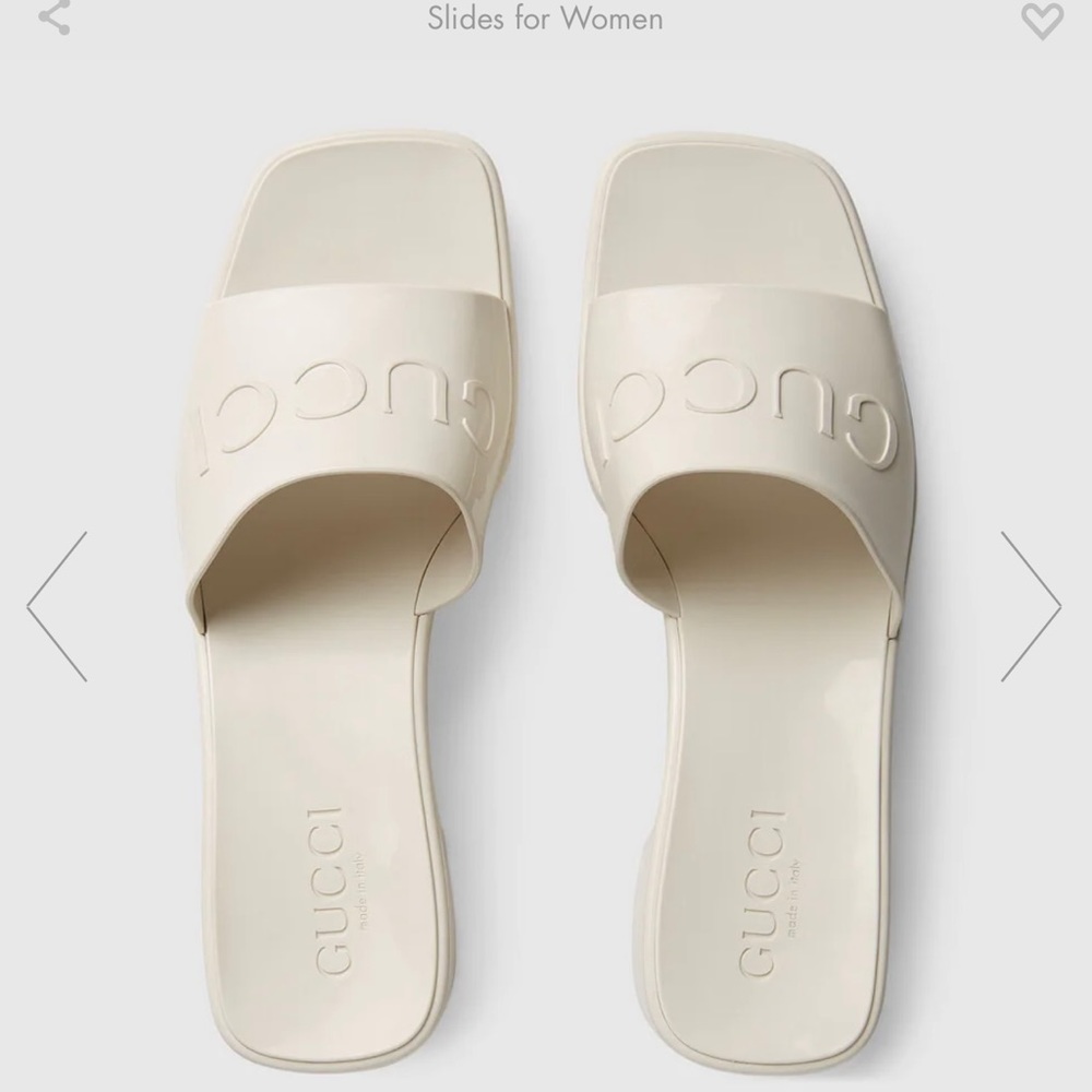 Gucci Women Rubber Slide Sandal size 9 NEW IN BOX